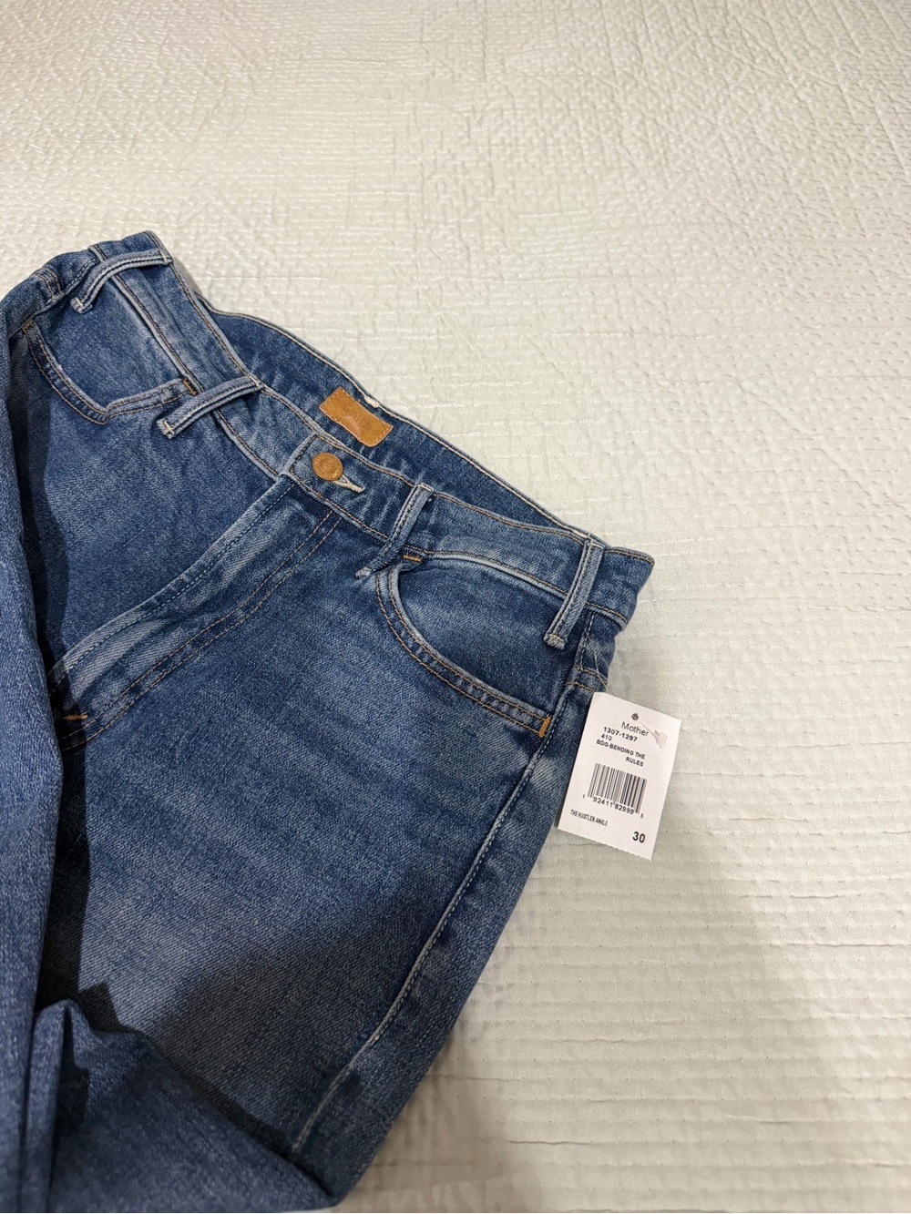 MOTHER Blue Faded Flare Jeans - Picture 4 of 7